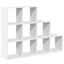 bogreol/rumdeler 137,5x29x103,5 cm konstrueret træ hvid