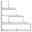 bogreol/rumdeler 143,5x29x143,5 cm konstrueret træ hvid