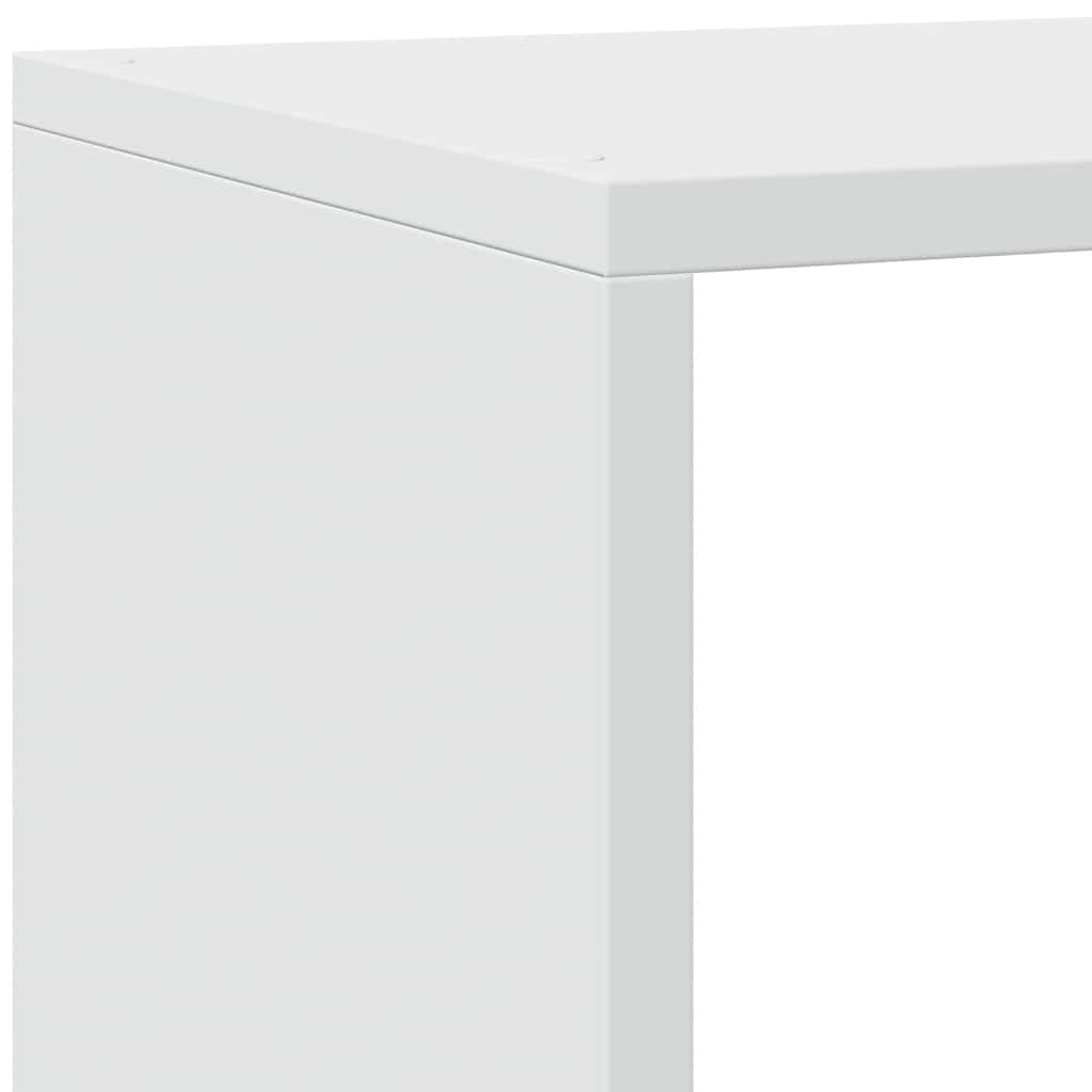 bogreol/rumdeler 143,5x29x143,5 cm konstrueret træ hvid