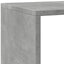 bogreol/rumdeler 143,5x29x143,5 cm konstrueret træ betongrå