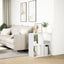 rumdelerreol hvid 69,5x29x69,5 cm konstrueret træ