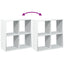 rumdelerreol hvid 69,5x29x69,5 cm konstrueret træ