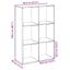 bogreol/rumdeler 69,5x29x103,5 cm konstrueret træ sonoma-eg