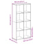 rumdelerreol hvid 69,5x29x137,5 cm konstrueret træ