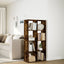 bogreol/rumdeler 69,5x29x137,5 cm konstrueret træ røget eg