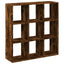 bogreol/rumdeler 102x29x103,5 cm konstrueret træ røget eg