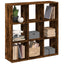 bogreol/rumdeler 102x29x103,5 cm konstrueret træ røget eg
