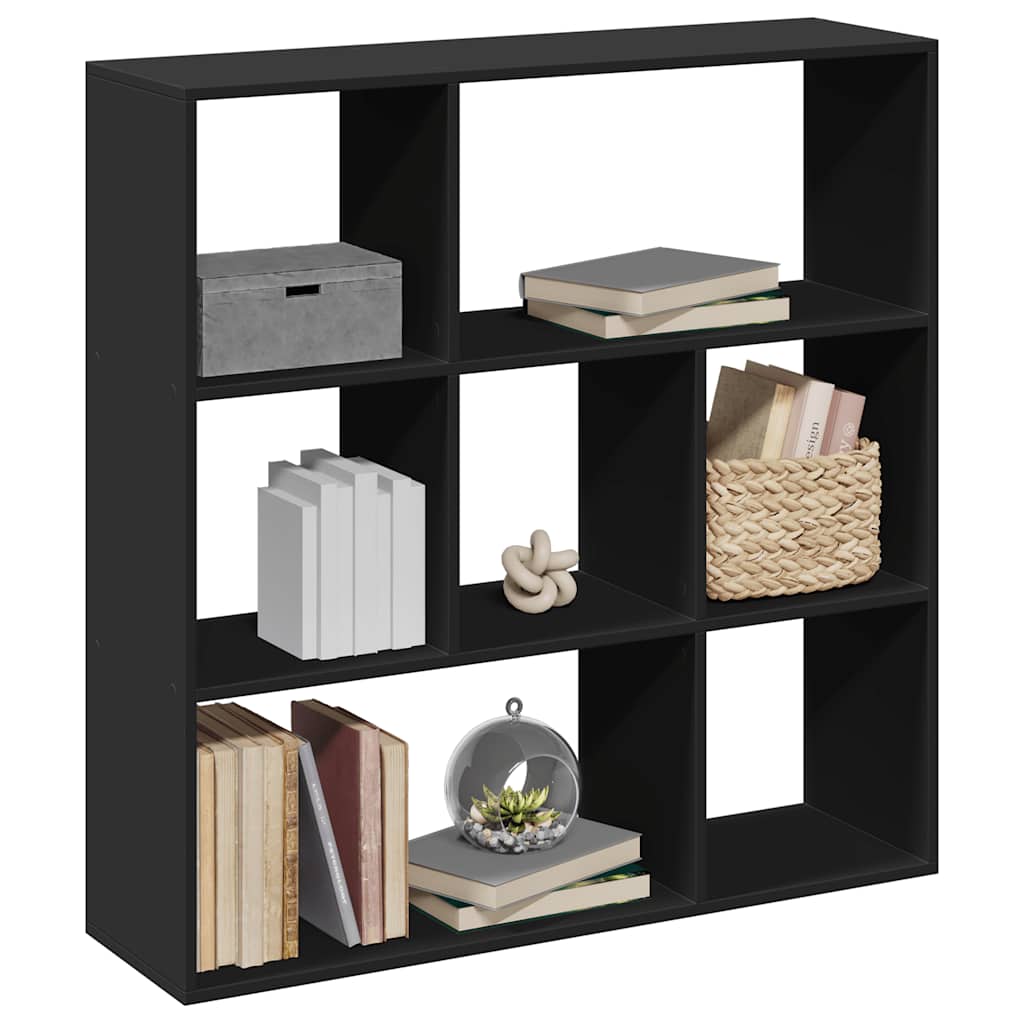 bogreol/rumdeler 102x29x103,5 cm konstrueret træ sort billede