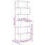 bogreol/rumdeler 70x24x193 cm 6 niveauer konstrueret træ hvid