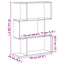 bogreol/rumdeler 70x24x97 cm 3 niveauer konstrueret træ hvid