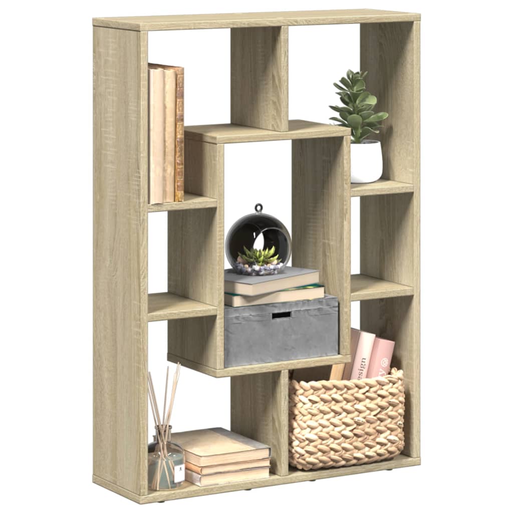 bogreol 63x20x90 cm konstrueret træ sonoma-eg billede