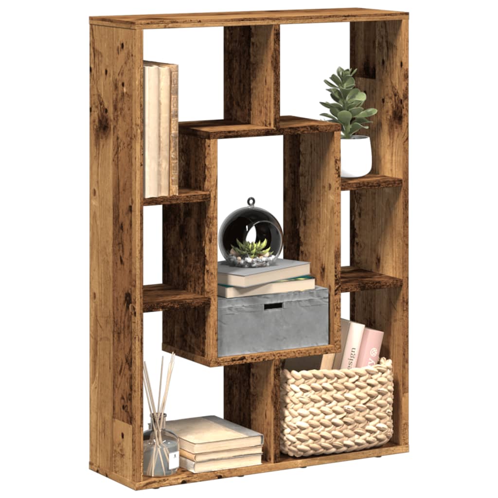 bogreol 63x20x90 cm konstrueret træ antikt træ billede