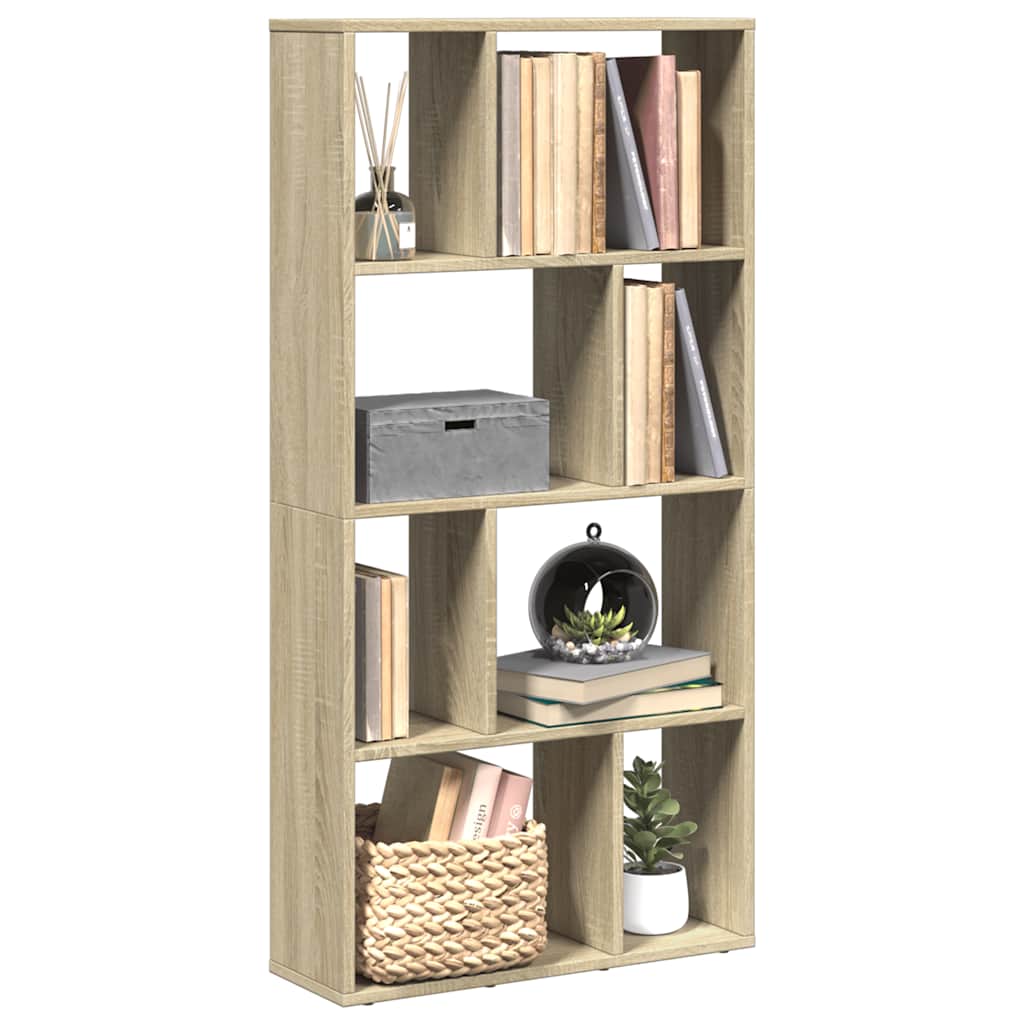 Bogreol 60×20×120,5 cm i konstrueret træ - sonoma-eg