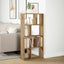 bogreol 60x20x120,5 cm konstrueret træ egetræsfarve