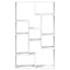 bogreol 72x20x120,5 cm konstrueret træ hvid