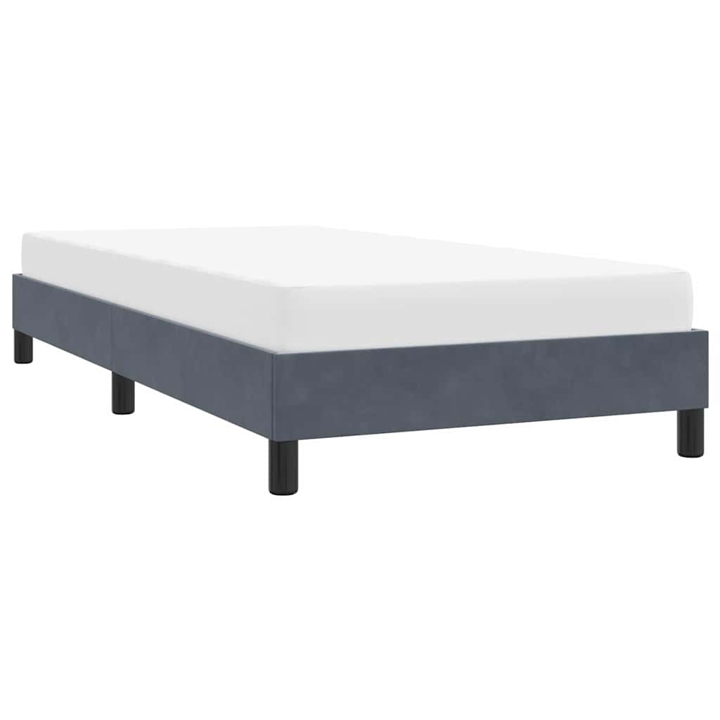 sengeramme uden madras 80x210 cm fløjl mørkegrå