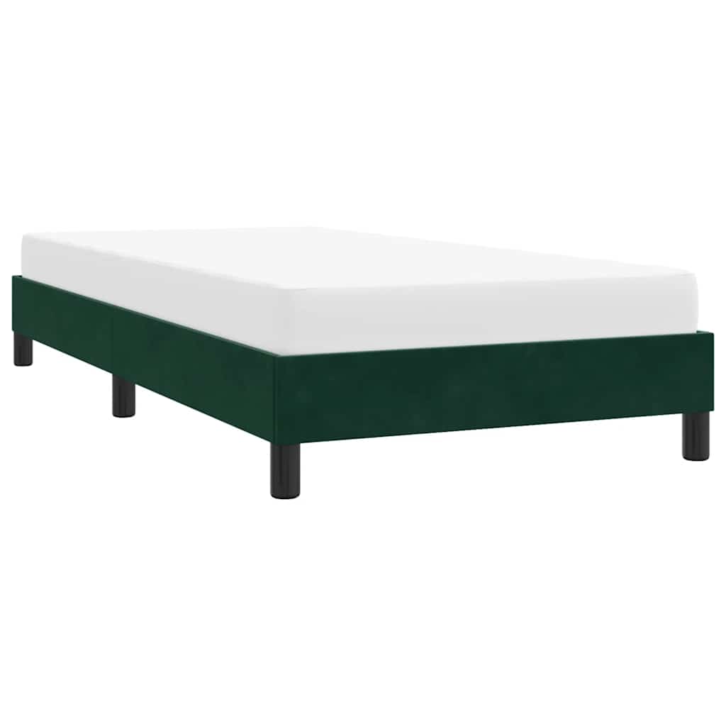 sengeramme uden madras 80x210 cm fløjl mørkegrøn