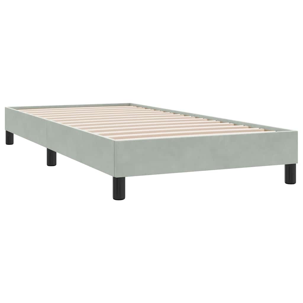 sengeramme uden madras 90x210 cm fløjl lysegrå