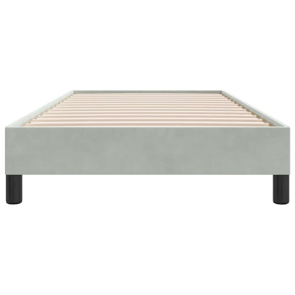 sengeramme uden madras 90x210 cm fløjl lysegrå