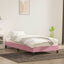 sengeramme uden madras 90x210 cm fløjl lyserød