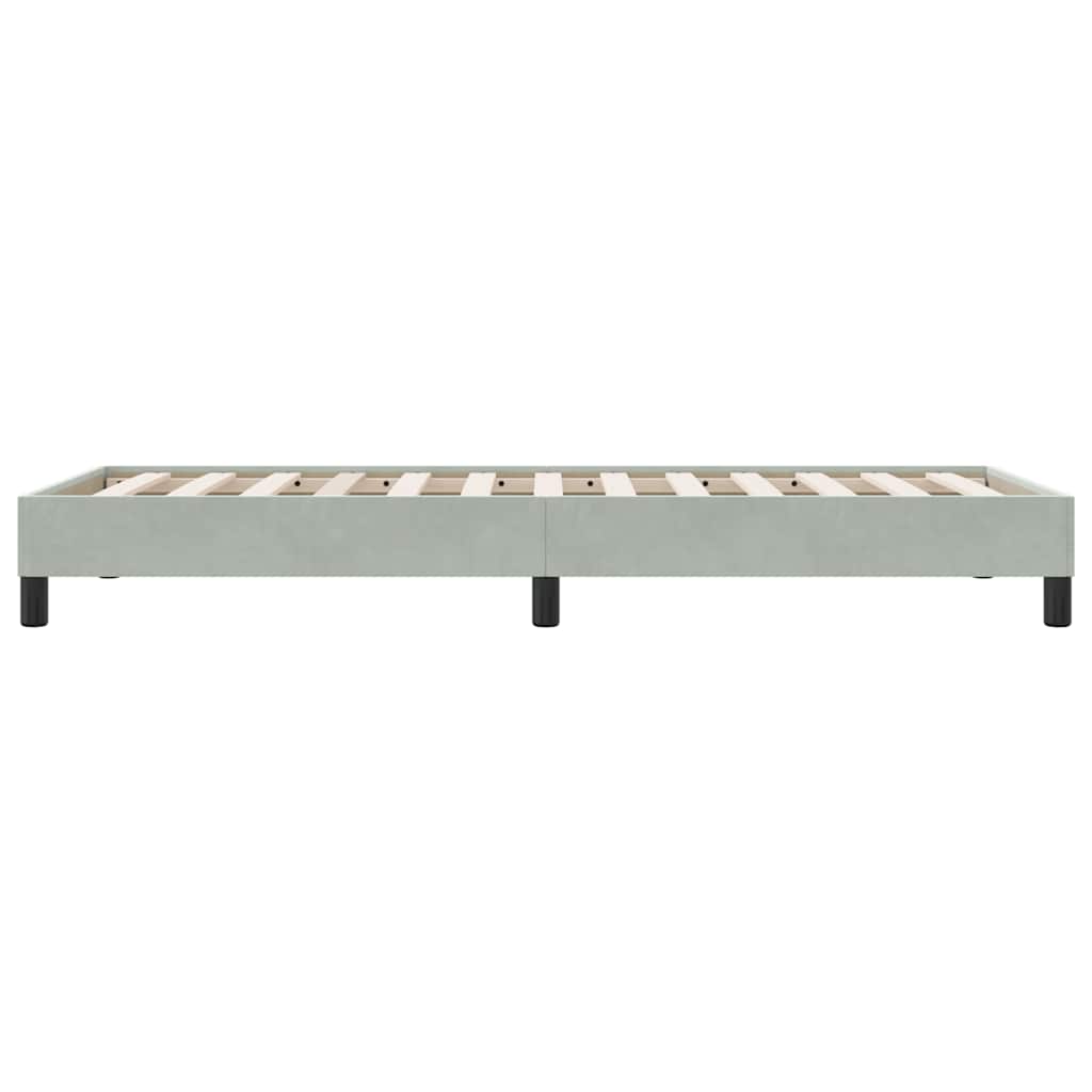 sengeramme uden madras 100x210 cm fløjl lysegrå