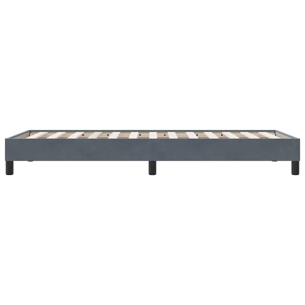 sengeramme uden madras 100x210 cm fløjl mørkegrå