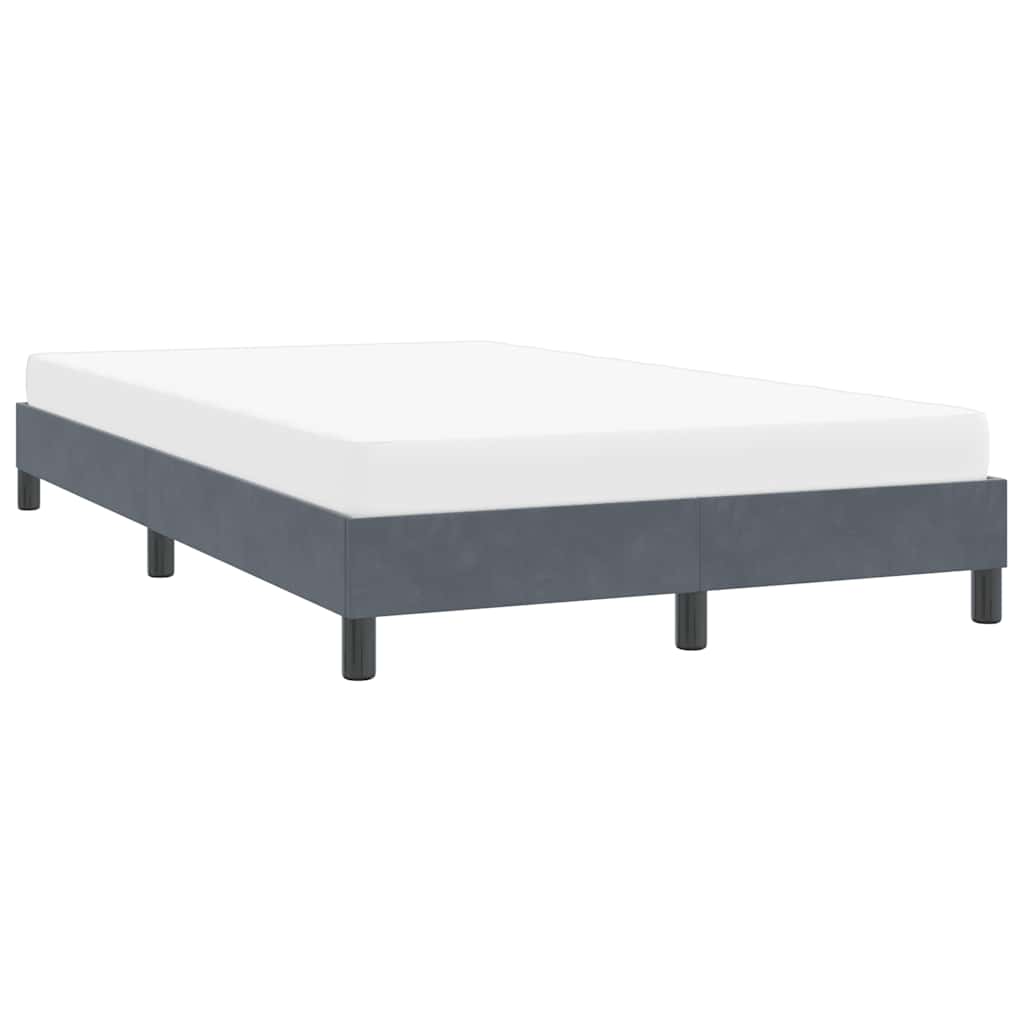 sengeramme uden madras 120x210 cm fløjl mørkegrå