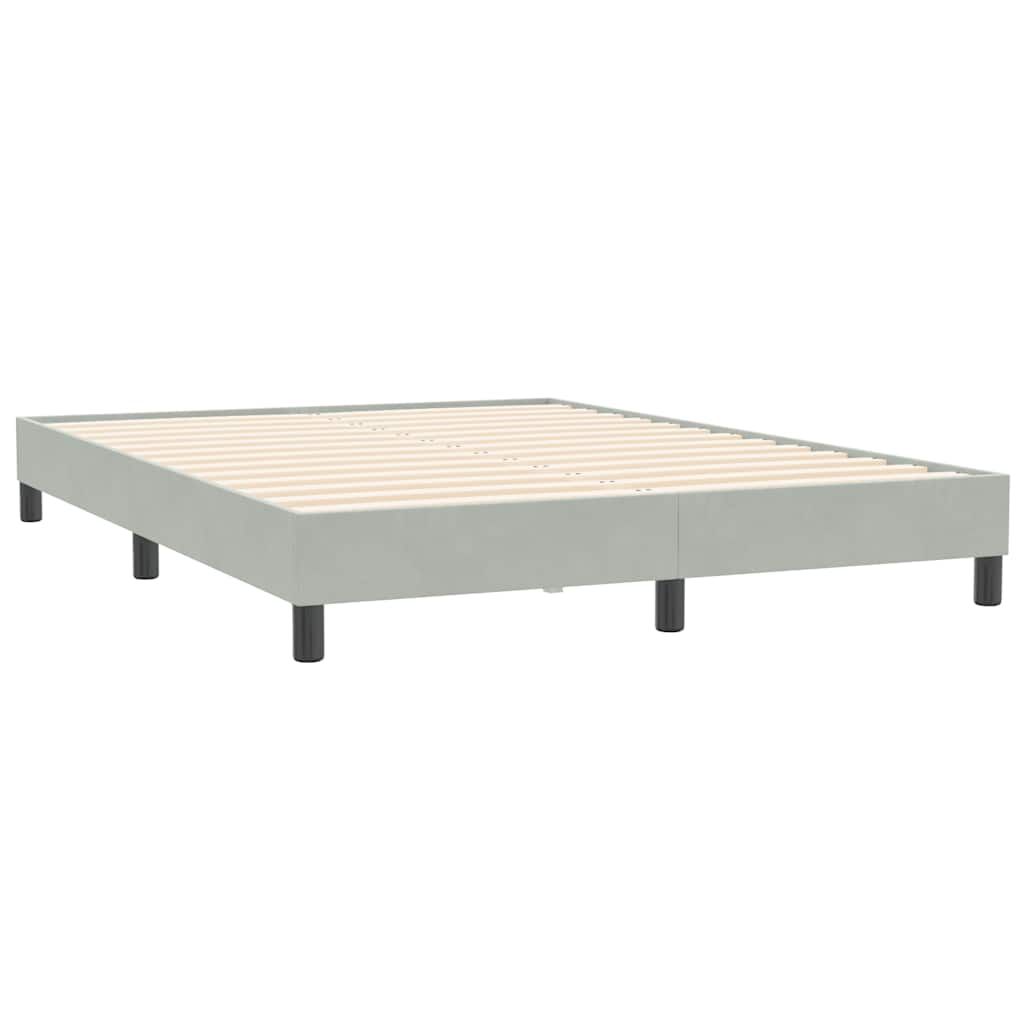 sengeramme uden madras 160x210 cm fløjl lysegrå