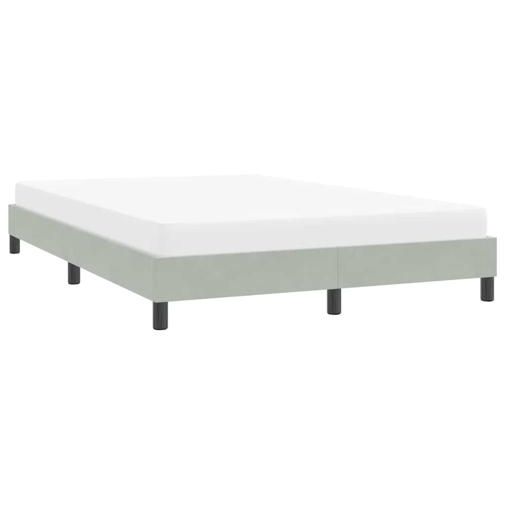 sengeramme uden madras 160x210 cm fløjl lysegrå