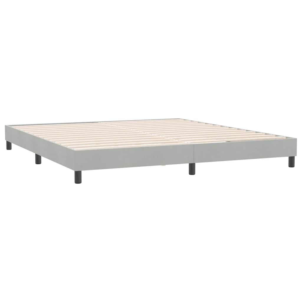 Sengeramme uden madras 180x210 cm fløjl lysegrå
