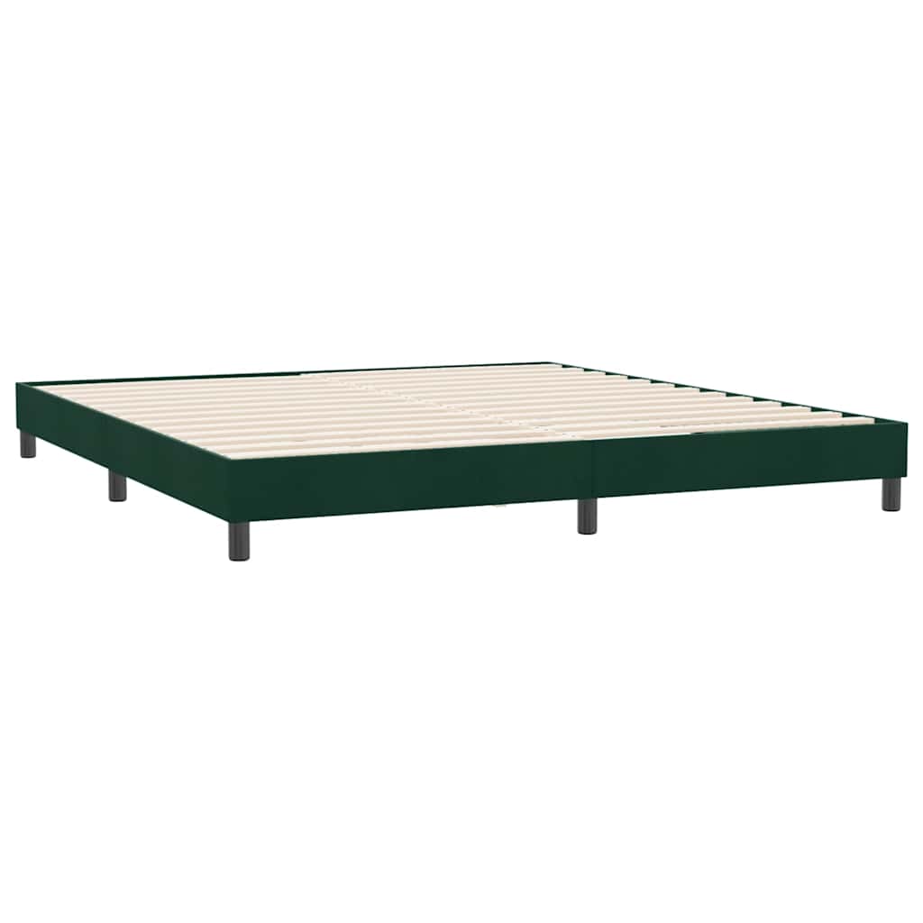 sengeramme uden madras 180x210 cm fløjl mørkegrøn