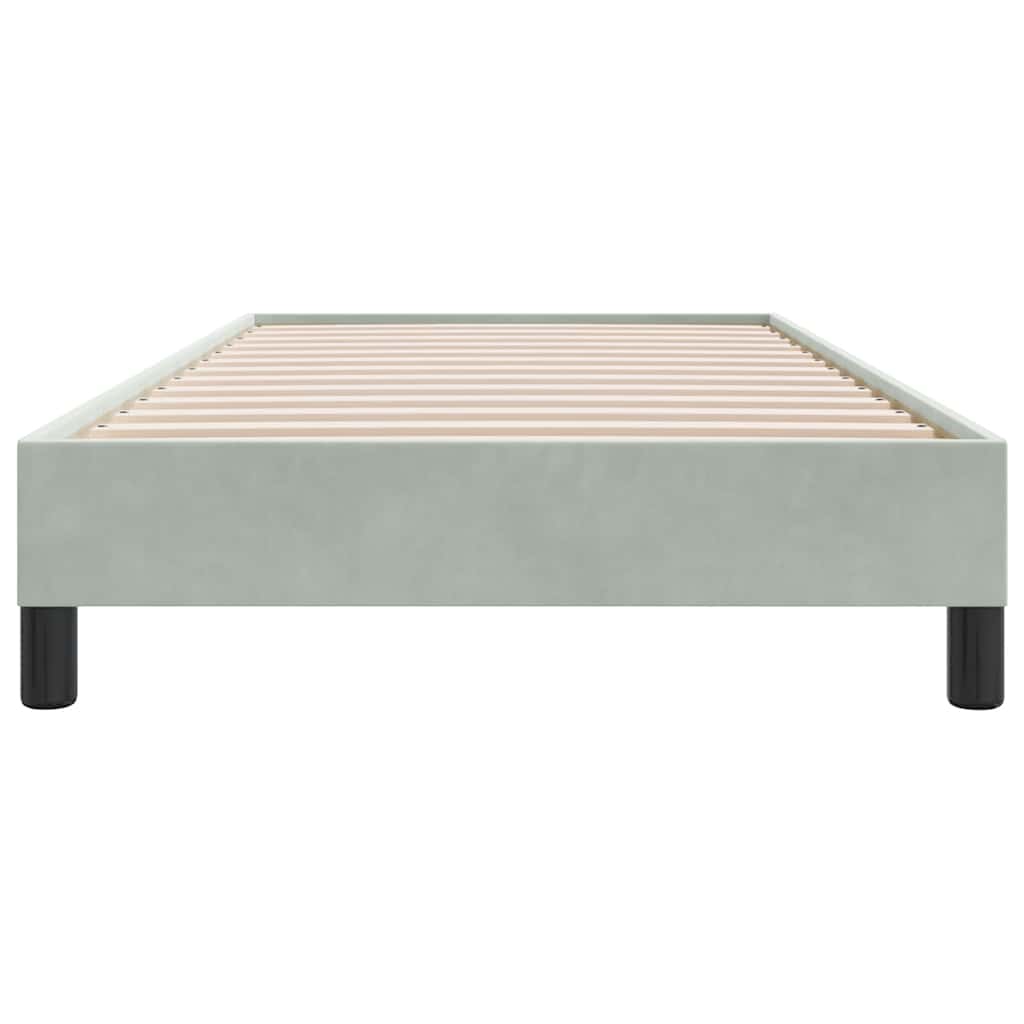sengeramme uden madras 80x220 cm fløjl lysegrå