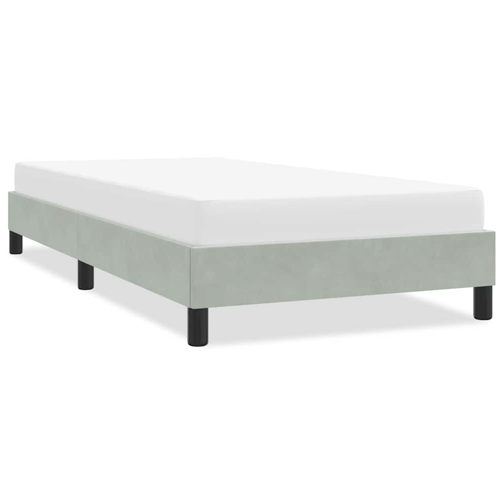 sengeramme uden madras 80x220 cm fløjl lysegrå