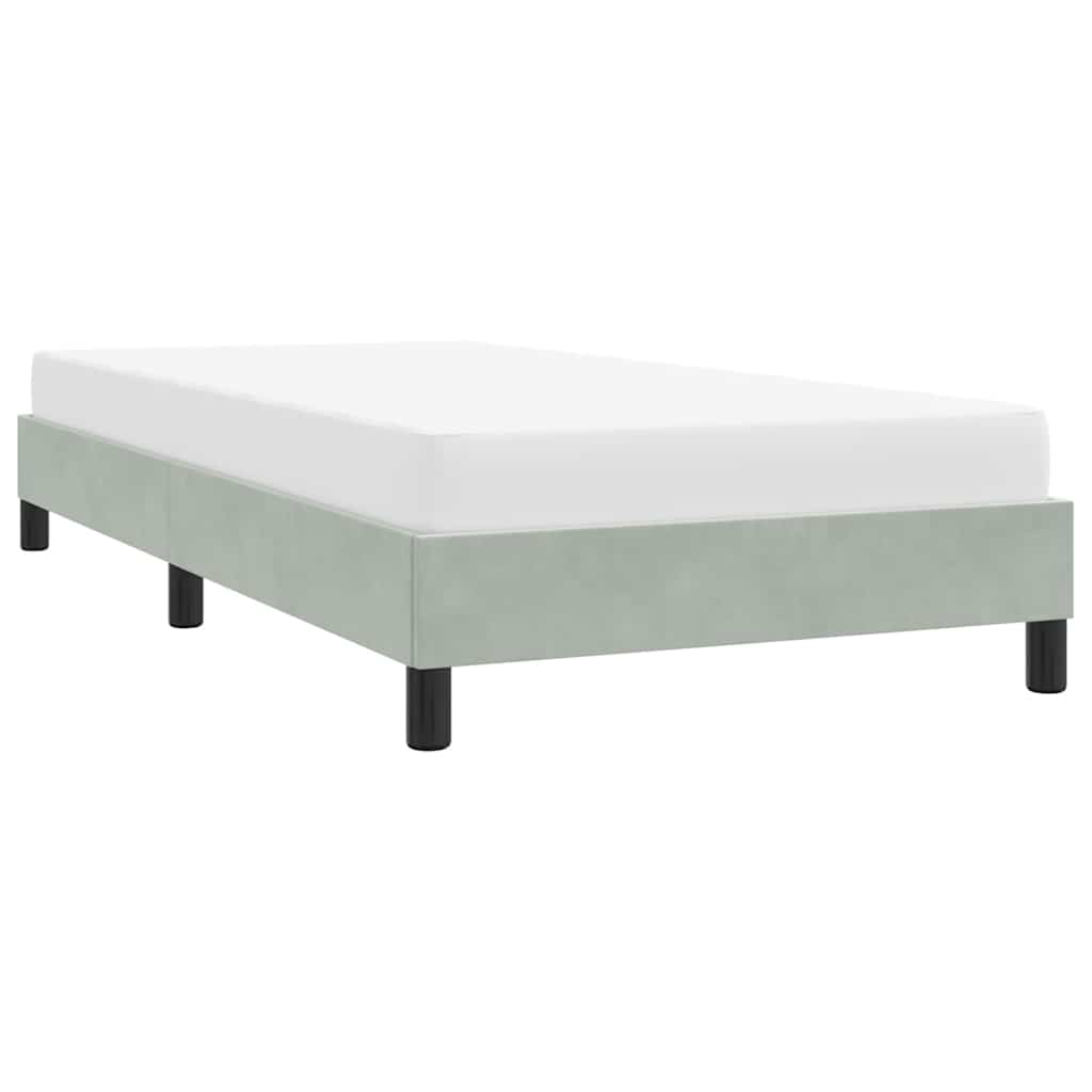 sengeramme uden madras 90x220 cm fløjl lysegrå