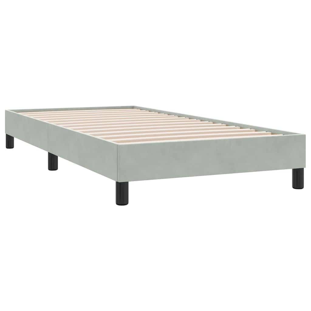 sengeramme uden madras 90x220 cm fløjl lysegrå
