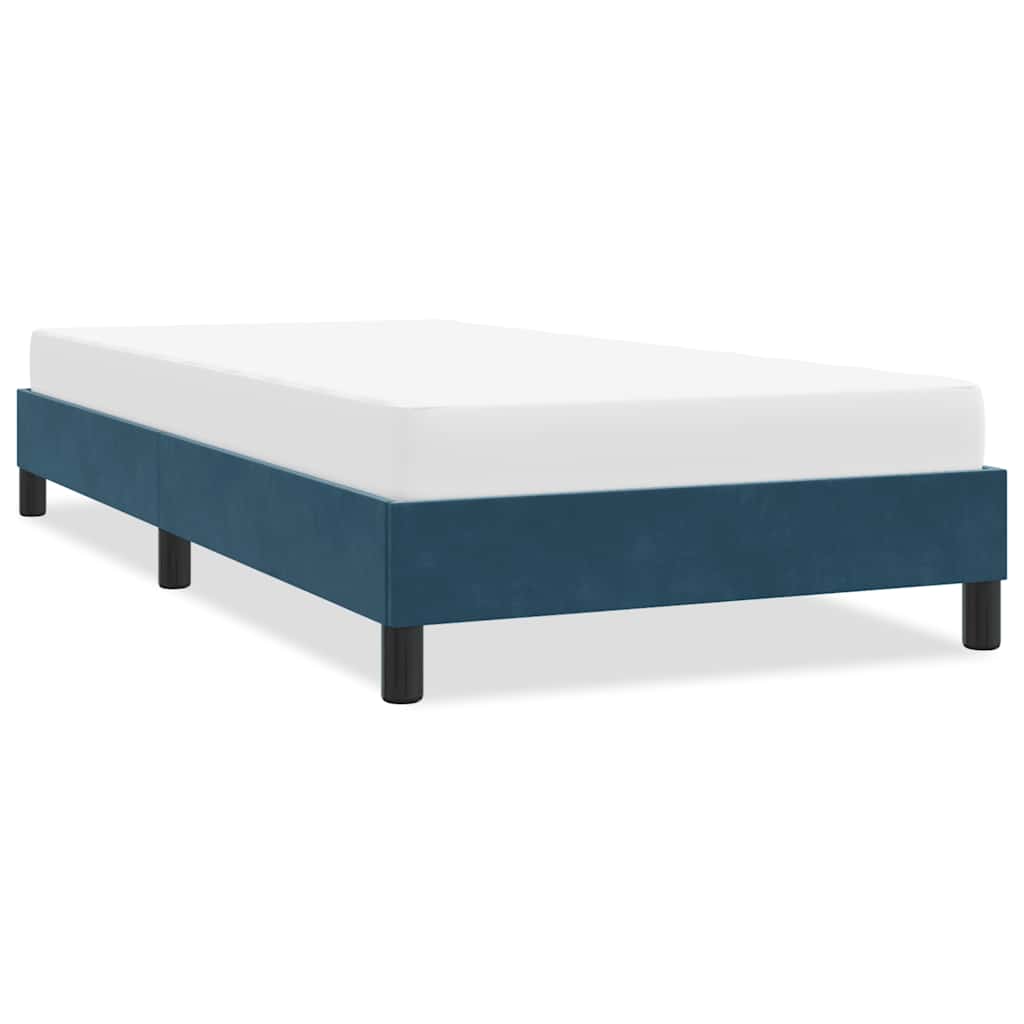 Sengeramme uden madras 100x220 cm fløjl mørkeblå