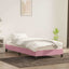 sengeramme uden madras 100x220 cm fløjl lyserød