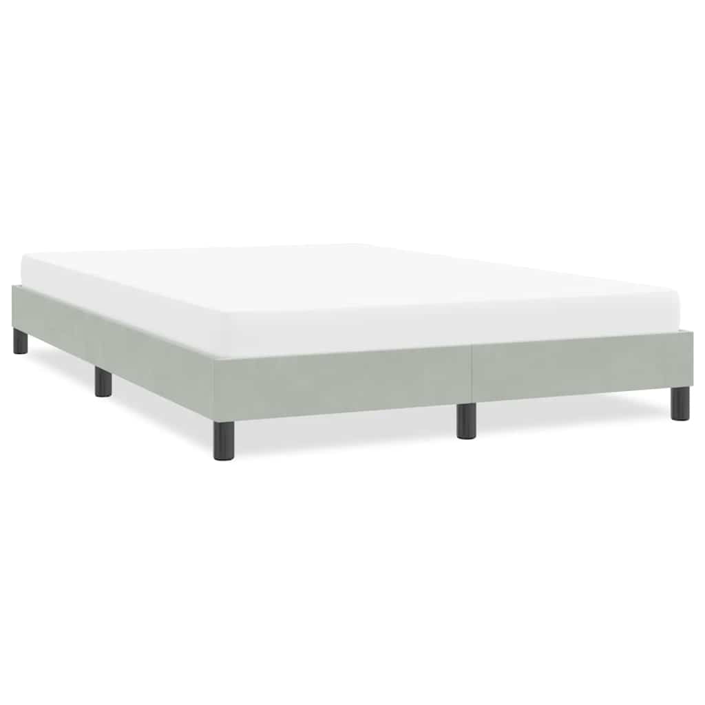 sengeramme uden madras 140x220 cm fløjl lysegrå