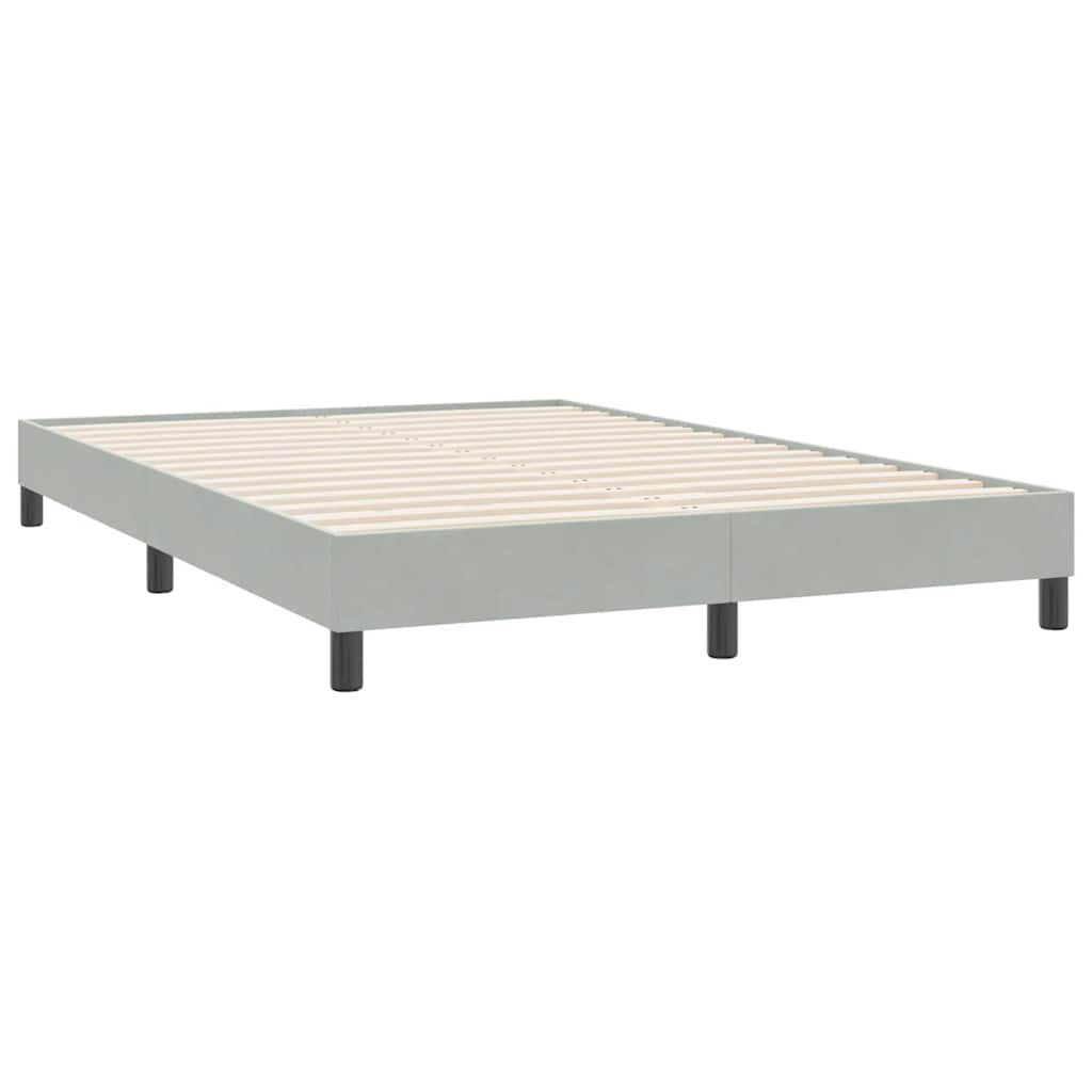sengeramme uden madras 160x220 cm fløjl lysegrå
