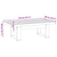 sofabord NOAIN U-formede ben 120x60x40 cm massivt træ fyrretræ