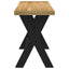 skrivebord NOAIN X-formede ben 120x50x75cm massivt træ fyrretræ