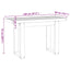 skrivebord NOAIN U-formede ben 120x50x75cm massivt træ fyrretræ