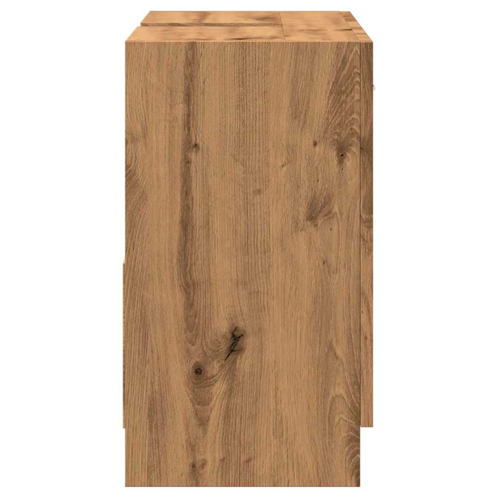underskab til vask 63x30x54 cm konstrueret træ gammelt eg