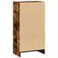 bogreol 40x24x76 cm konstrueret træ røget egetræsfarve