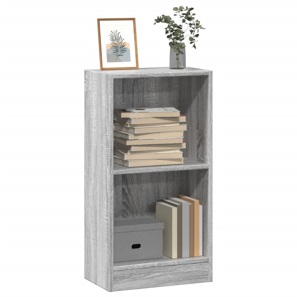 bogreol 40x24x76 cm konstrueret træ grå sonoma-eg billede