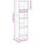 bogreol 40x24x143 cm konstrueret træ sort