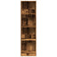 bogreol 40x24x143 cm konstrueret træ antikt træ