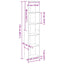 bogreol 40x24x176 cm konstrueret træ sonoma-eg