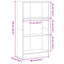 bogreol 60x24x109 cm konstrueret træ sort