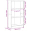 bogreol 60x24x109 cm konstrueret træ sonoma-eg